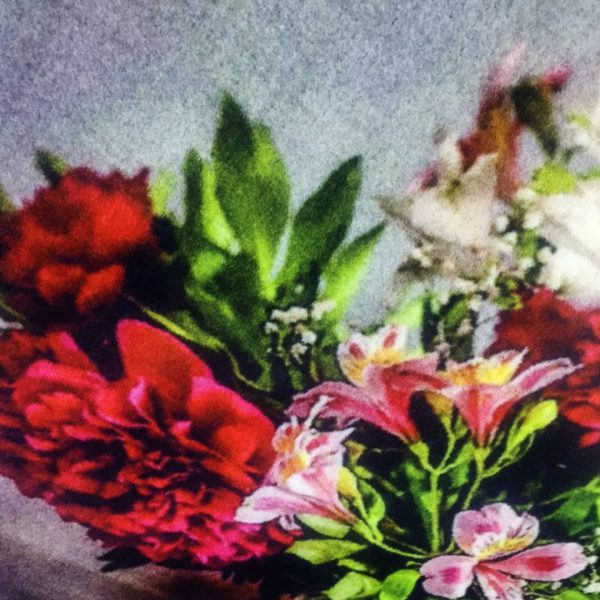 تابلو فرش گلدان گل چند رنگ